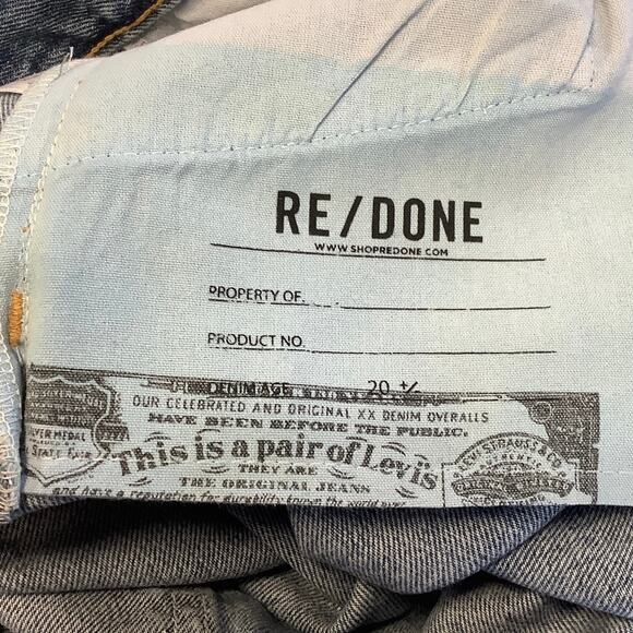 NEW! RE/DONE LEVI'S Engineered Tapered $675 msrp Size 26 Indigo Jeans G22-6 - Picture 7 of 10